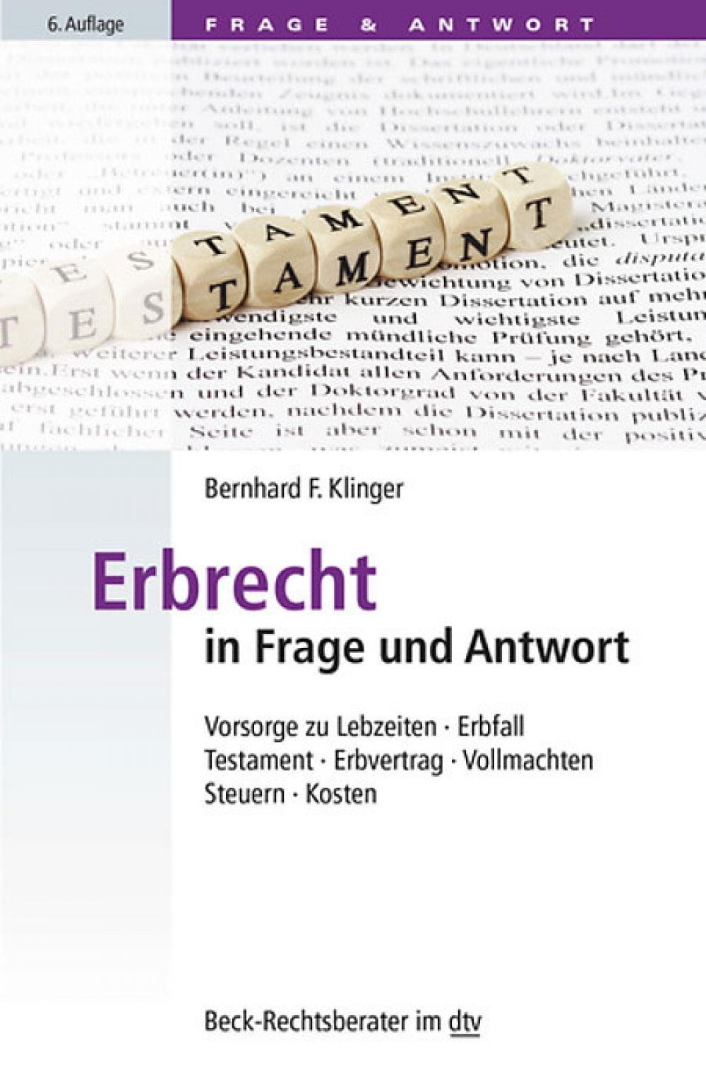 Erbrecht in Frage & Antwort, 4. Auflage title=